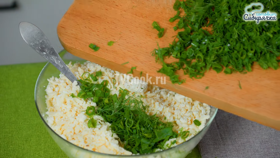 Сырные лепешки с творогом и зеленью на кефире