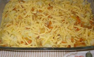 Запеканка из цветной капусты с мясным фаршем
