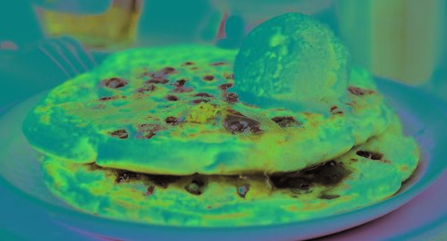 Оладьи с черникой