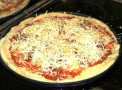 Рецепт пиццы без дрожжей с молоком и сливочным маслом