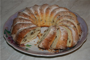 Творожный кекс с изюмом