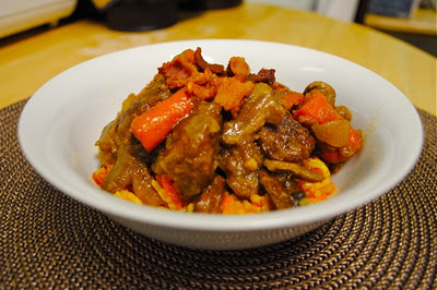 Классическое рагу из говядины с грибами и овощами