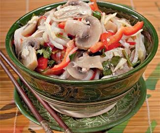 Рецепт грибов по-корейски с овощами