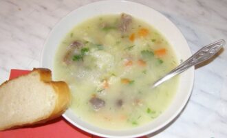 Суп из куриных потрохов с пшеном и овощами