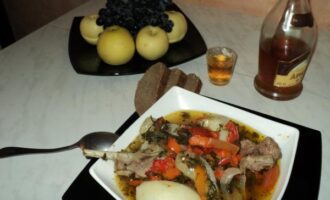 Хашлама из баранины с овощами