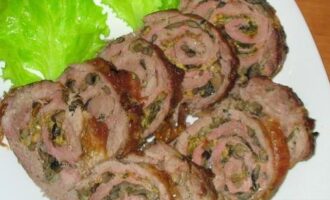 Мясные рулеты с грибами и луком: пошаговый рецепт