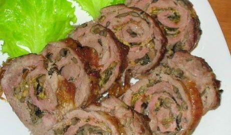 Мясные рулеты с грибами и луком: пошаговый рецепт