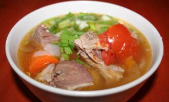 Домашний шулюм из баранины с овощами