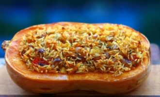 Рис в запеченной тыкве: рецепт с пошаговой инструкцией