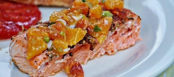Лосось с апельсиновым соусом