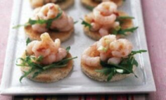 Пошаговый рецепт канапе с креветками