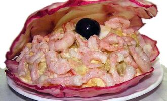 Салат с креветками Жемчужина