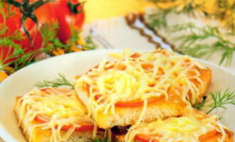 Потапцы с помидорами и сыром в духовке