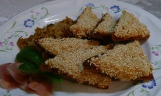 Тосты с креветками и кунжутом — пошаговый рецепт