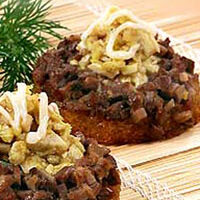 Рецепт канапе с мясом цыплёнка