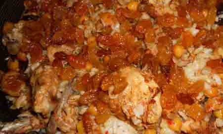 Азербайджанский плов с курицей и каштанами