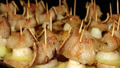 Закуска «Кораблики с салом»