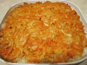 Рыба с рисом в духовке