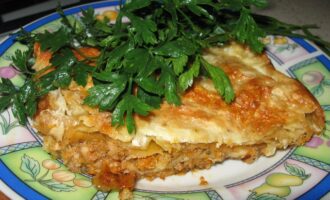 Мясной пирог из лаваша