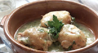 Картофельный соус с зеленью к блюдам из курицы