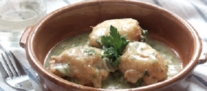 Картофельный соус с зеленью к блюдам из курицы