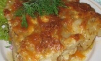 Запеканка с рыбой и картофелем