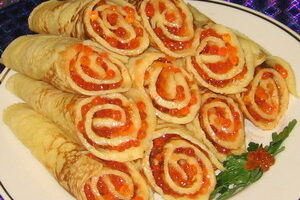 Блины с икрой