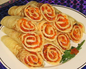 Блины с икрой