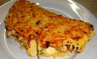 Курочка в ажуре из картофеля