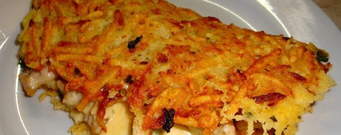 Курочка в ажуре из картофеля