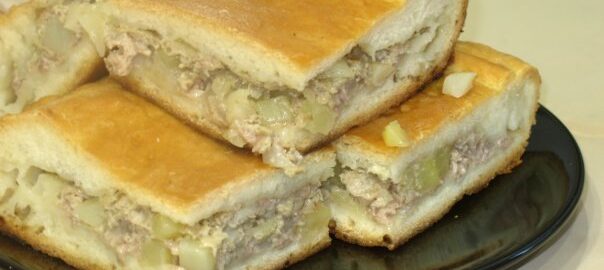 Пирог с мясом и картофелем