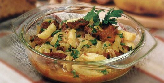 Азу из жаренной картошки