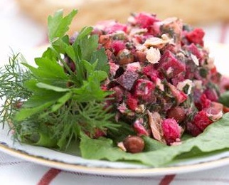 Винегрет овощной с морской капустой