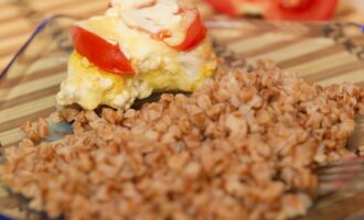 Гречка с куриным филе в пароварке