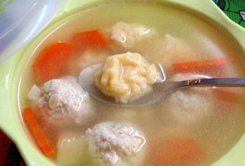 Супчик с сырными ньокками