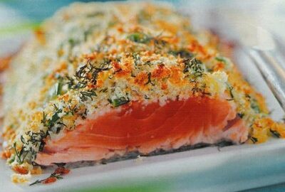 Лосось в картофельной корочке