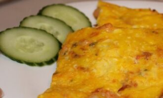 Омлет с креветками