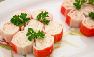 Крабовые палочки фаршированные разными начинками