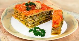 Лазанья с грибами