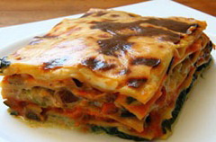 Лазанья с цуккини, грибами и сыром