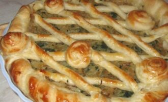 Пирог с капустой и шпинатом