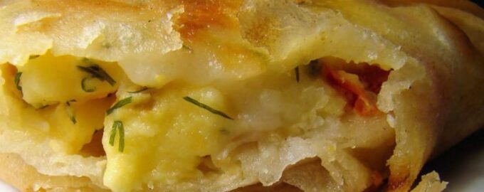 Лаваш с копченым сыром