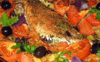 Морской окунь в духовке