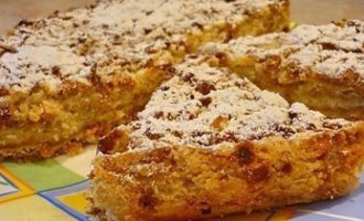 Ленивый пирог с грушами
