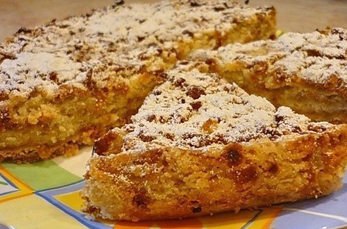Ленивый пирог с грушами