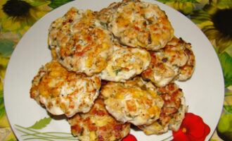 Котлеты куриные с грибами