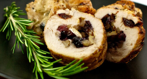 Куриные рулеты с сухофруктами