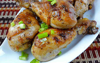 Запеченная куриная голень