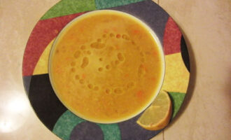 Постный чечевичный суп пюре