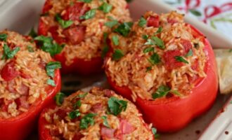 Постные фаршированные перцы